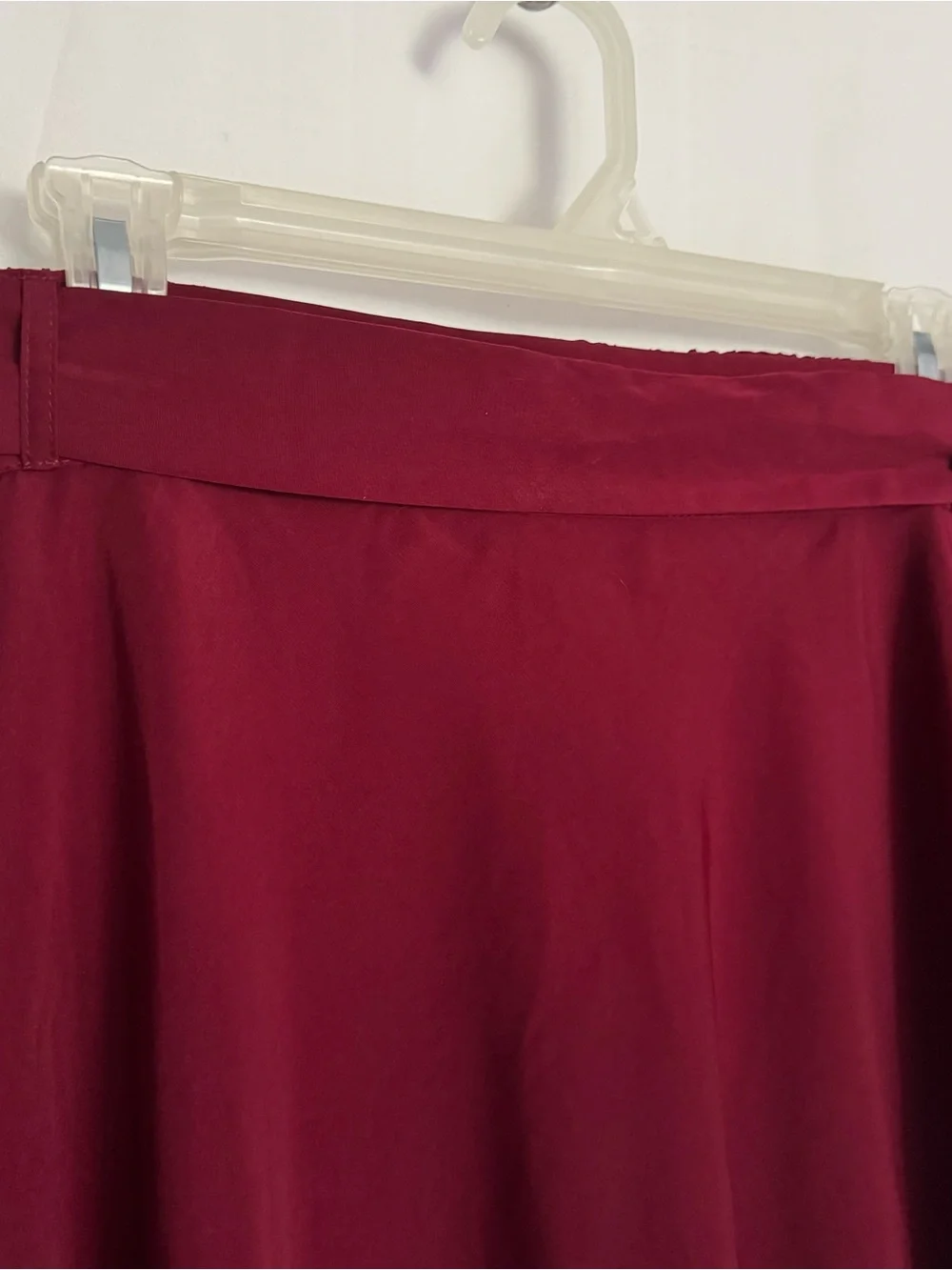 ModCloth Burgundy A-Line‎ Midi Skirt with Pockets and Waist Tie- Retro- Size XL